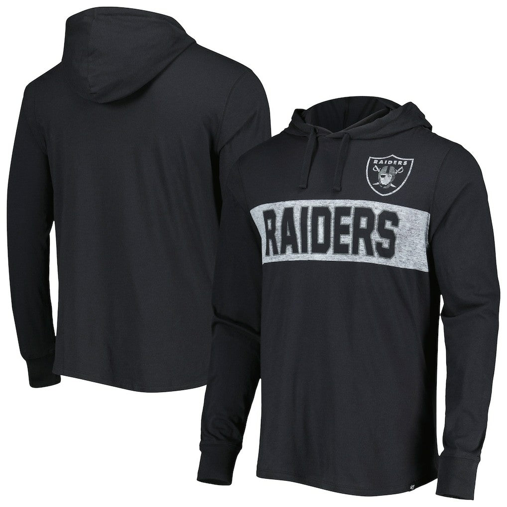 Las Vegas Raiders '47 Field Franklin Hooded Long Sleeve T-Shirt Black