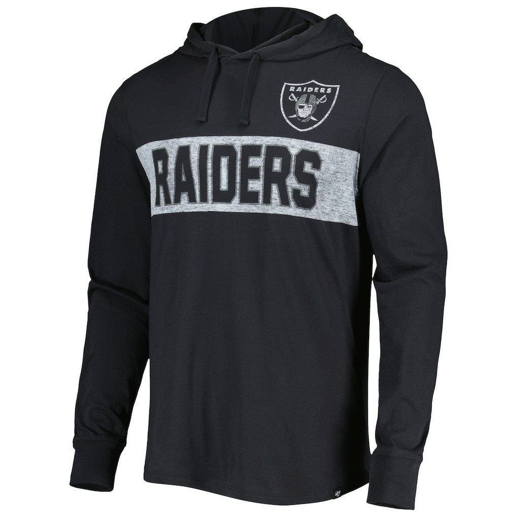Las Vegas Raiders '47 Field Franklin Hooded Long Sleeve T-Shirt Black