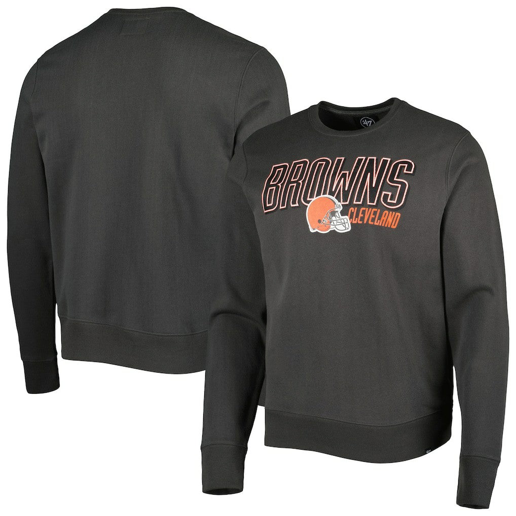 Cleveland Browns '47 Locked In Headline Pullover Sweatshirt Charcoal