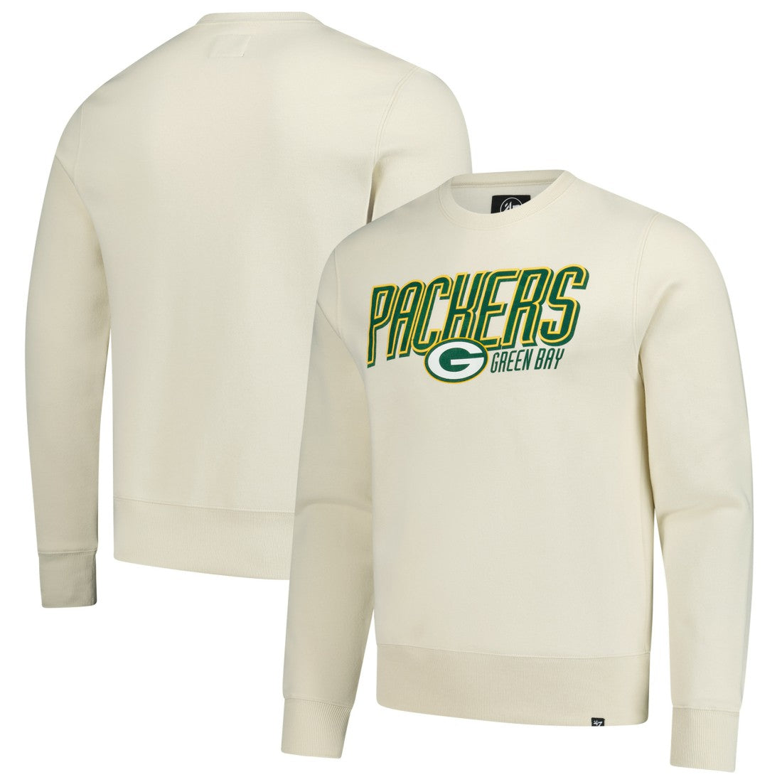Green Bay Packers '47 Locked In Headline Pullover Sweatshirt Cream