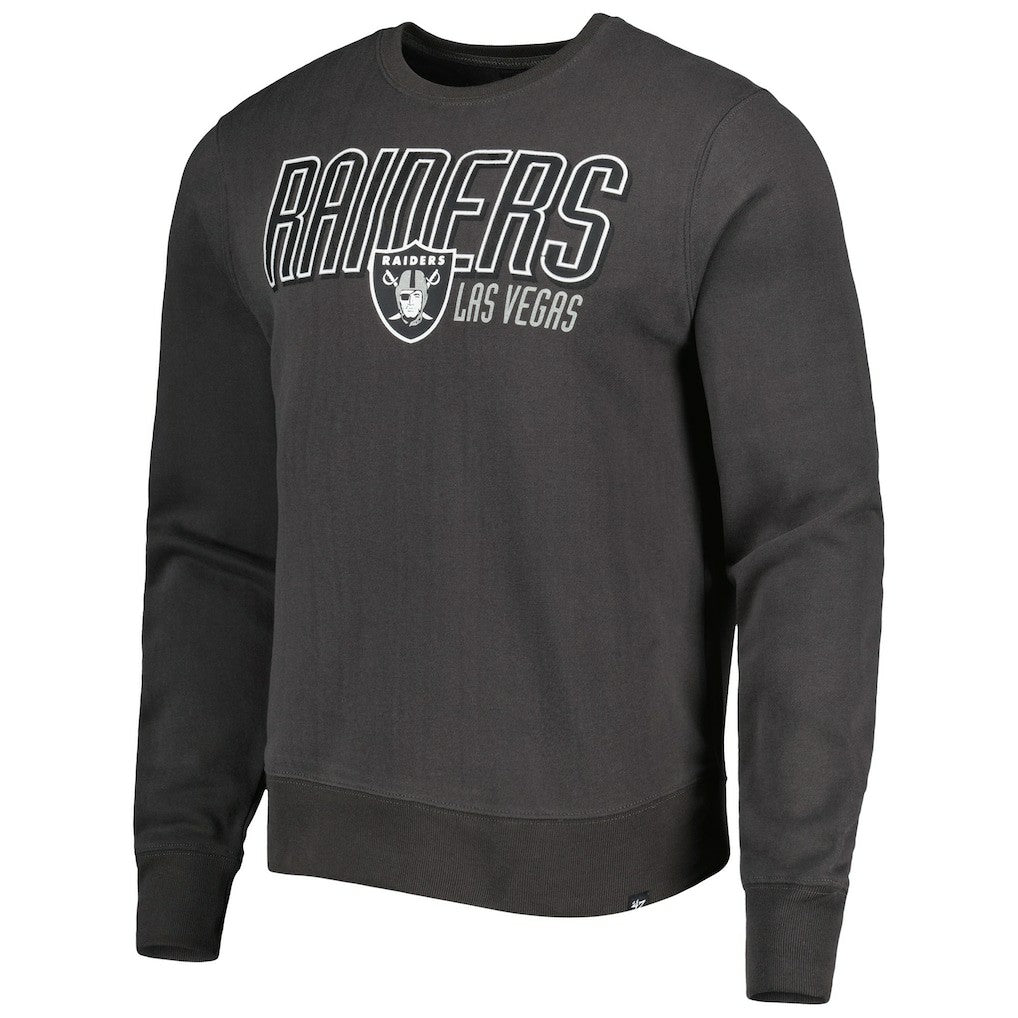 Las Vegas Raiders '47 Locked In Headline Pullover Sweatshirt Charcoal