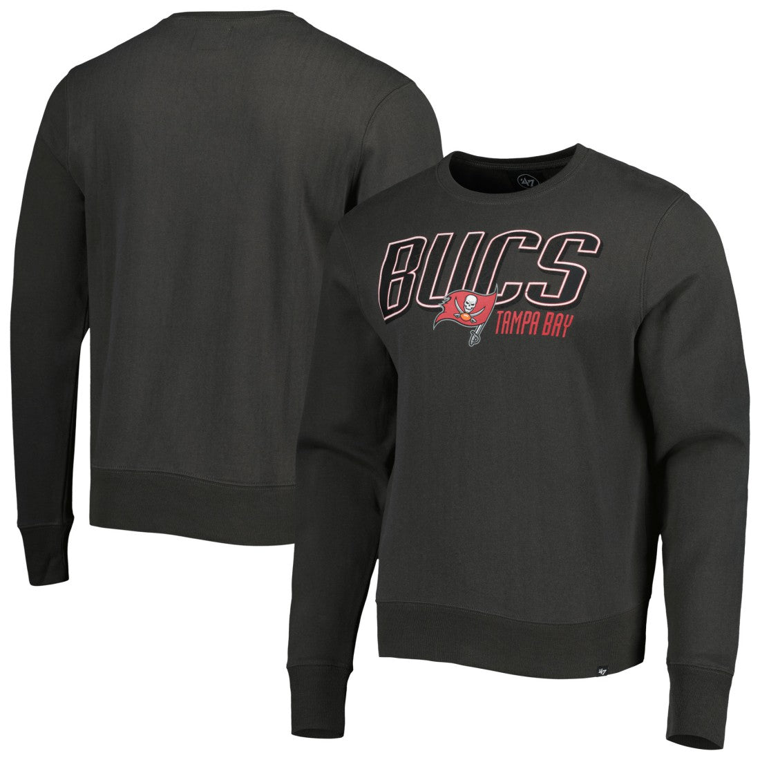 Tampa Bay Buccaneers '47 Locked In Headline Pullover Sweatshirt Charcoal