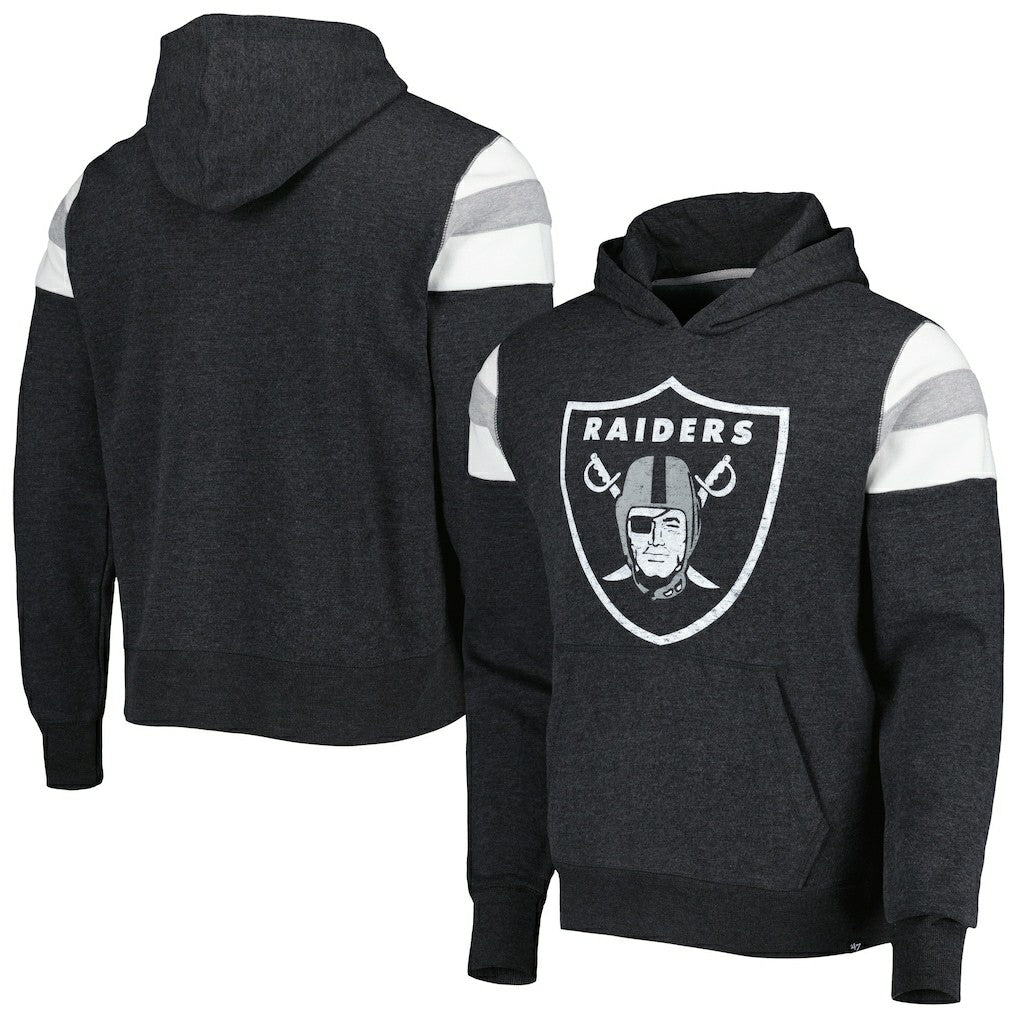 Las Vegas Raiders '47 Premier Nico Pullover Hoodie Heathered Black