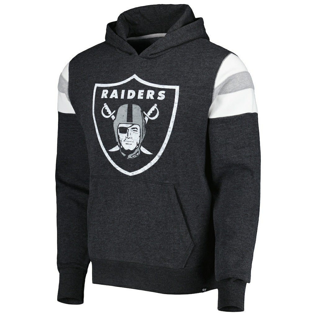 Las Vegas Raiders '47 Premier Nico Pullover Hoodie Heathered Black