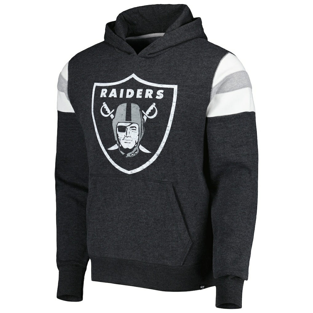 Las Vegas Raiders '47 Premier Nico Pullover Hoodie Heathered Black