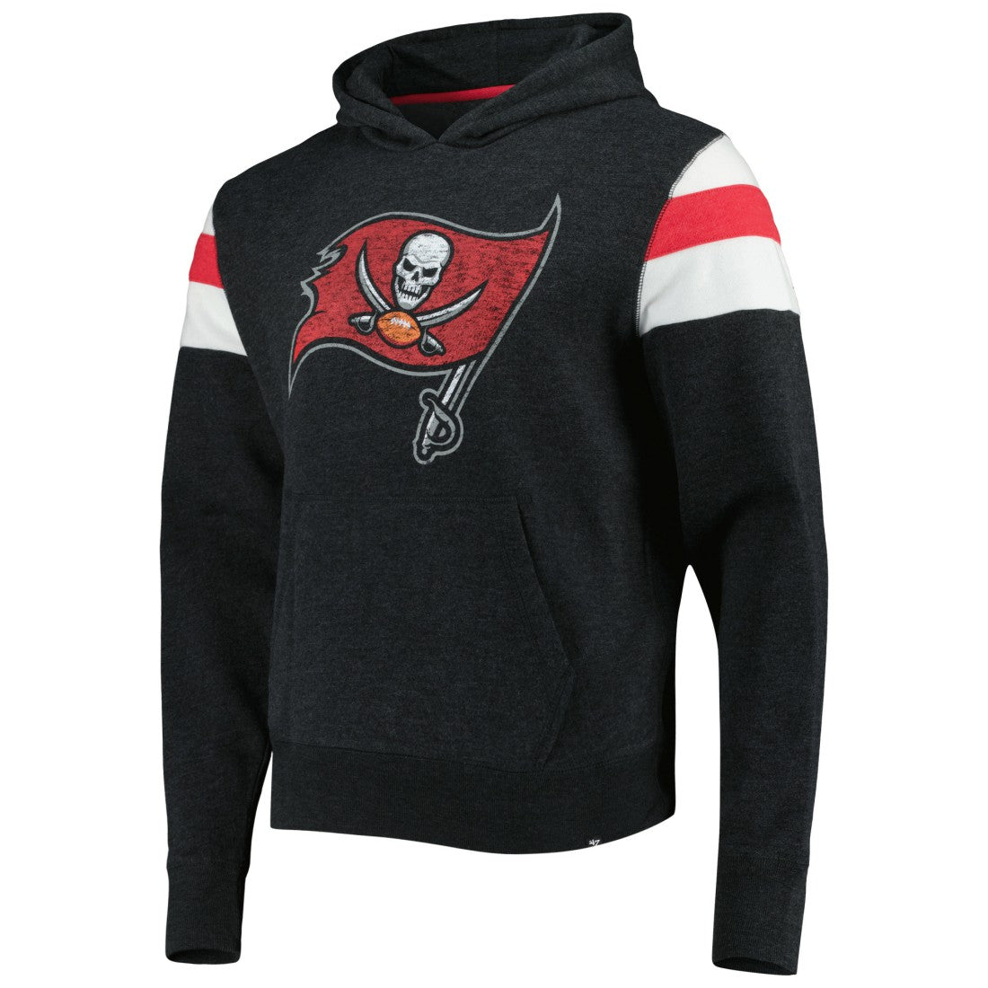 Tampa Bay Buccaneers '47 Premier Nico Pullover Hoodie Heathered Black