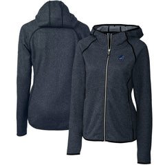 Miami Dolphins Cutter & Buck Women's Mainsail Full-Zip Jacket Heathered Navy