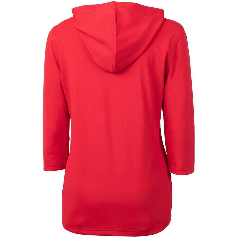 Arizona Cardinals Cutter & Buck Women's Virtue Eco Pique 3/4 Sleeve Half-Zip Pullover Hoodie Red