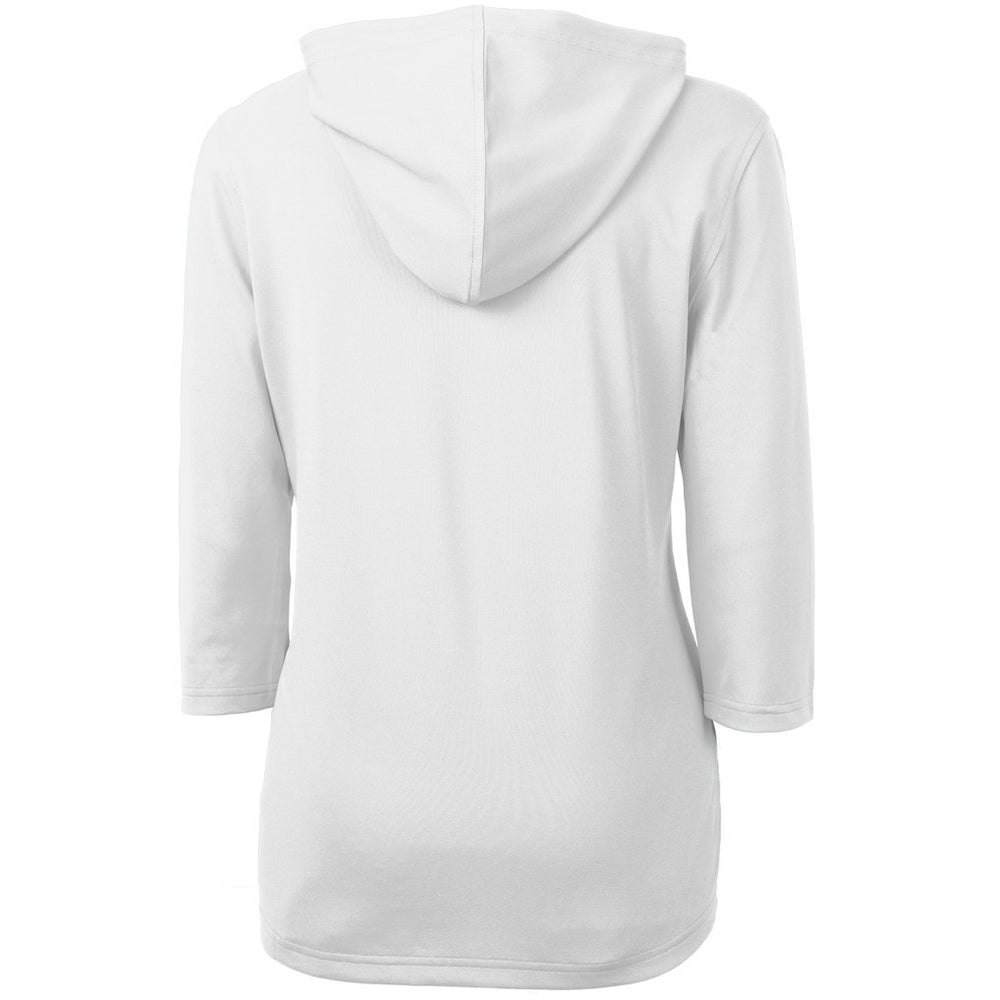 Minnesota Vikings Cutter & Buck Women's Virtue Eco Pique 3/4 Sleeve Half-Zip Pullover Hoodie White