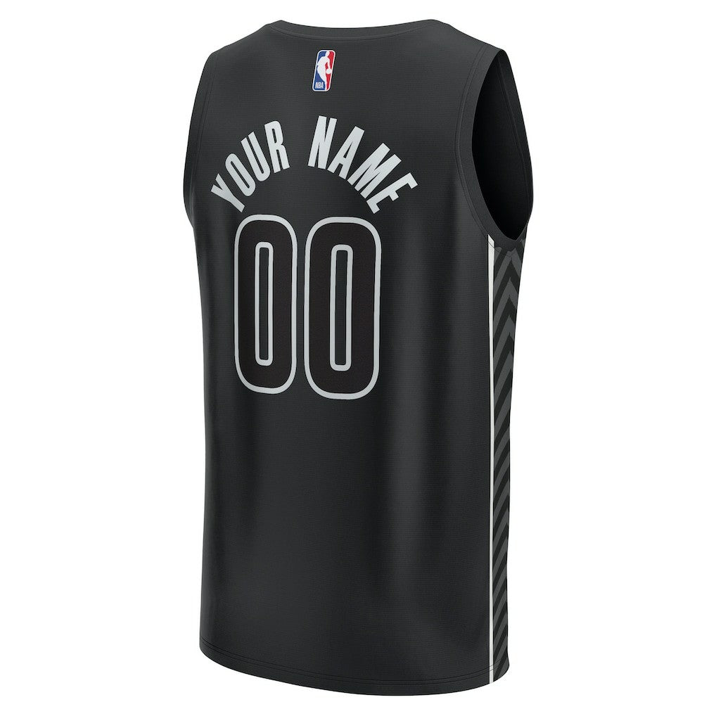 Brooklyn Nets Custom Fast Break Jersey Statement Edition Black