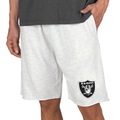 Las Vegas Raiders Concepts Sport Mainstream Terry Shorts Oatmeal