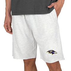 Baltimore Ravens Concepts Sport Mainstream Terry Shorts Oatmeal