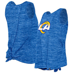 Los Angeles Rams New Era Women's Space Dye Tie-Back Tank Top Royal