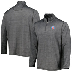 Chicago Cubs Tommy Bahama Delray IslandZone Half-Zip Top - Charcoal Tops