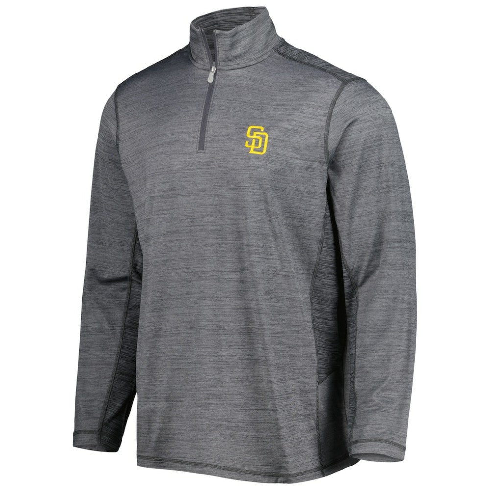 San Diego Padres Tommy Bahama Delray IslandZone Half-Zip Top - Gray Tops