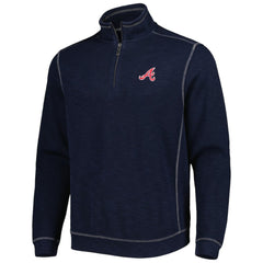 Atlanta Braves Tommy Bahama Tobago Bay Tri-Blend Quarter-Zip Sweatshirt - Blue Sweatshirts