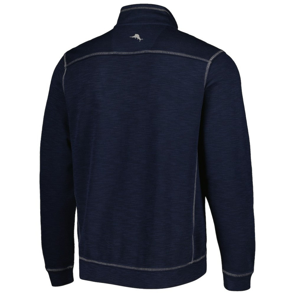 Atlanta Braves Tommy Bahama Tobago Bay Tri-Blend Quarter-Zip Sweatshirt - Blue Sweatshirts