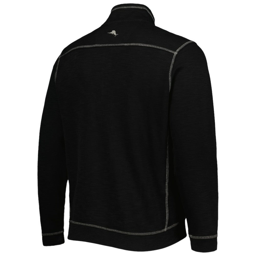San Diego Padres Tommy Bahama Tobago Bay Tri-Blend Quarter-Zip Sweatshirt - Black Sweatshirts