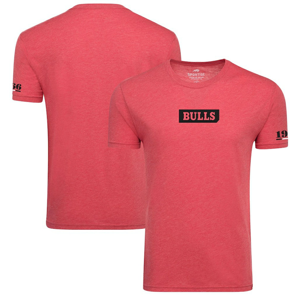 Chicago Bulls Sportiqe Unisex 1966 Collection Comfy Tri-Blend T-Shirt Red
