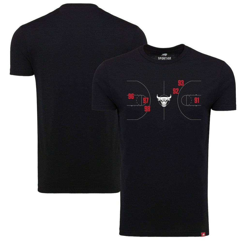 Chicago Bulls Sportiqe Unisex 1966 Collection Comfy Tri-Blend T-Shirt Black