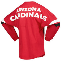 Arizona Cardinals Women's Spirit Jersey Lace-Up V-Neck Long Sleeve T-Shirt Cardinal