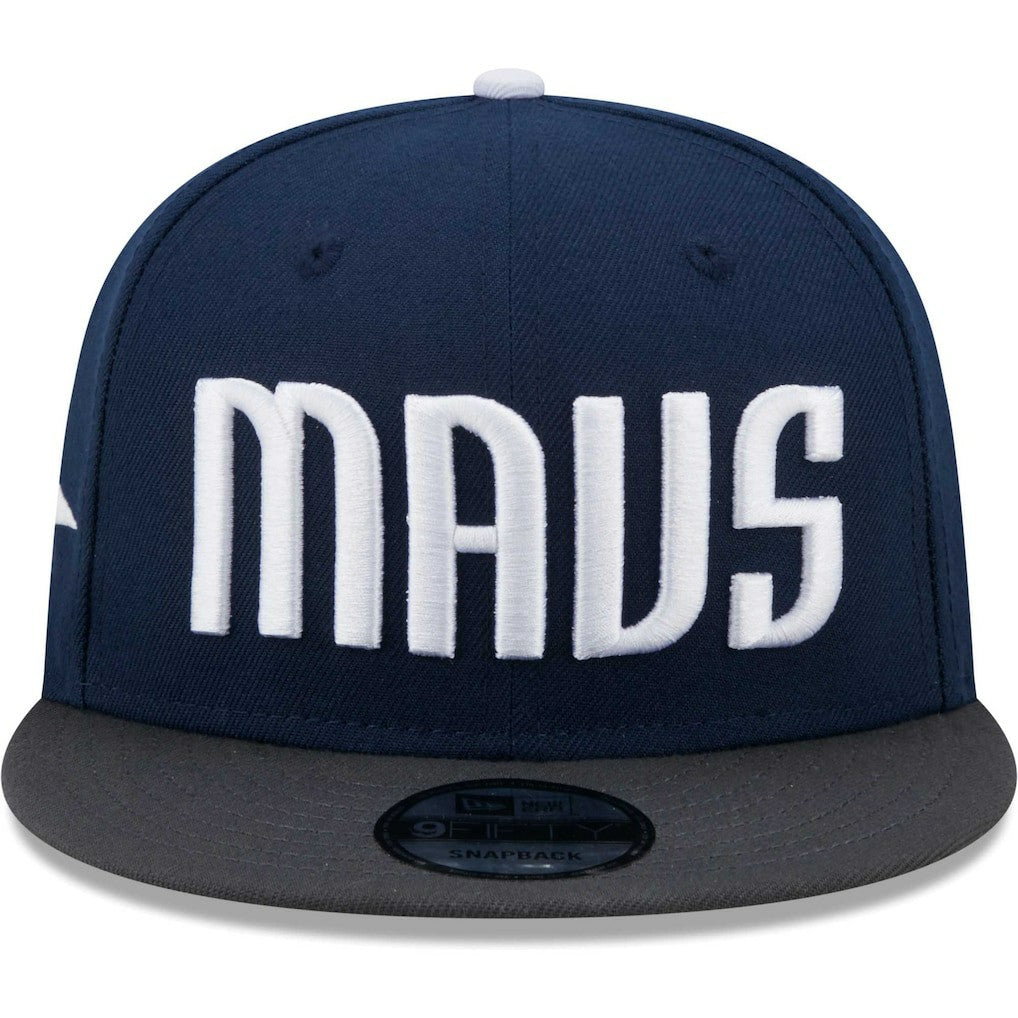 Dallas Mavericks Jersey Hook Statement Edition 9FIFTY Snapback Hat Navy/Gray