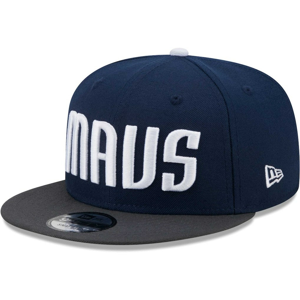 Dallas Mavericks Jersey Hook Statement Edition 9FIFTY Snapback Hat Navy/Gray