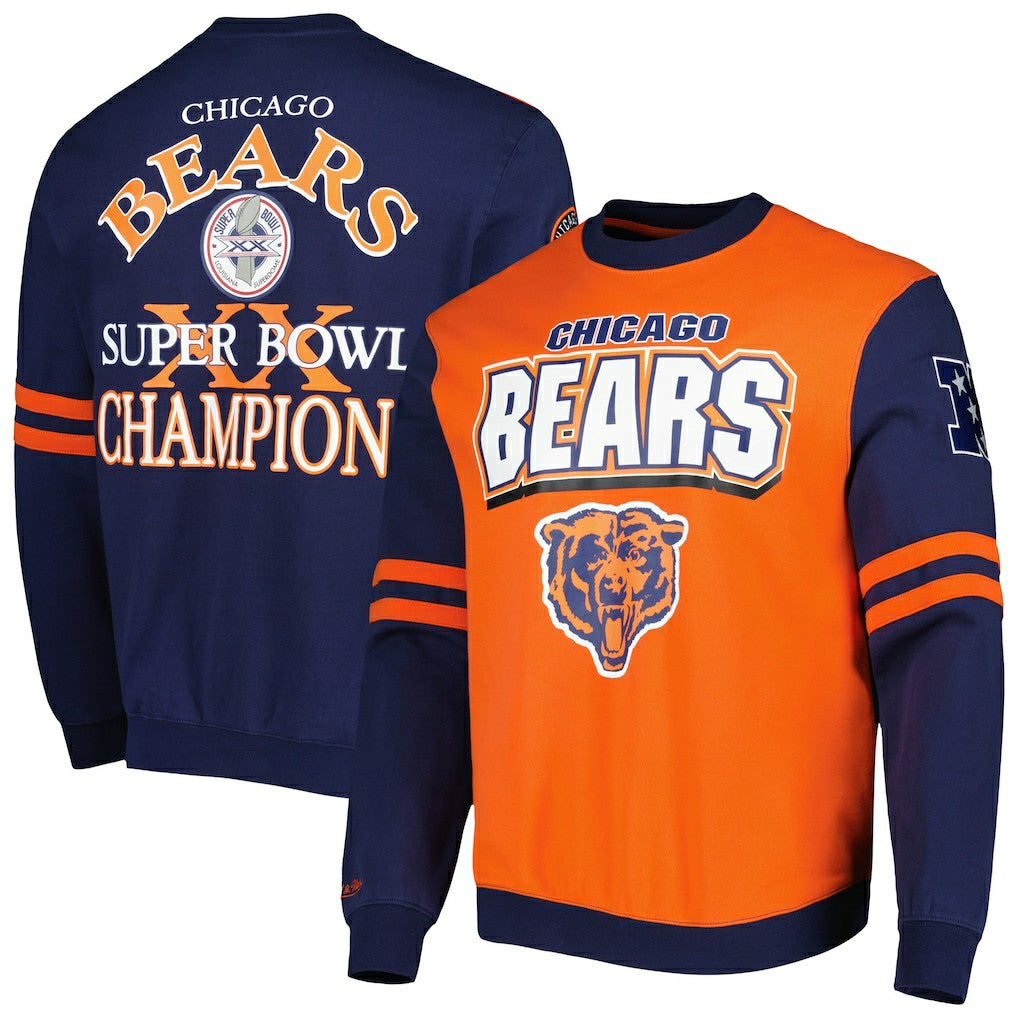 Chicago Bears All Over 2.0 Pullover Sweatshirt Orange