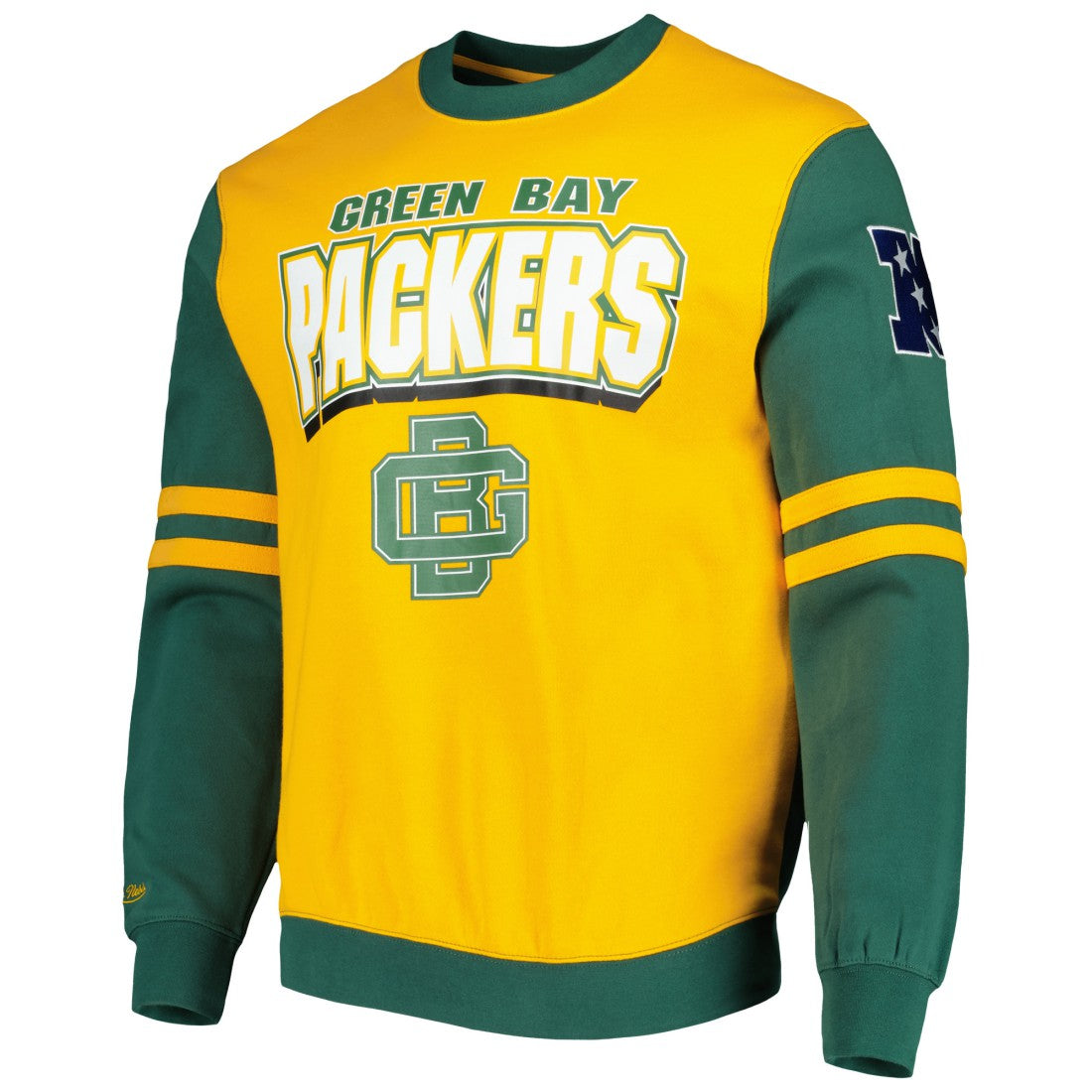 Green Bay Packers All Over 2.0 Pullover Sweatshirt Gold