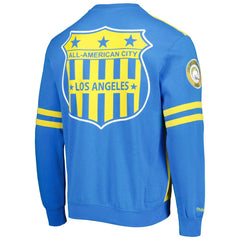 Los Angeles Chargers All Over 2.0 Pullover Sweatshirt Gold