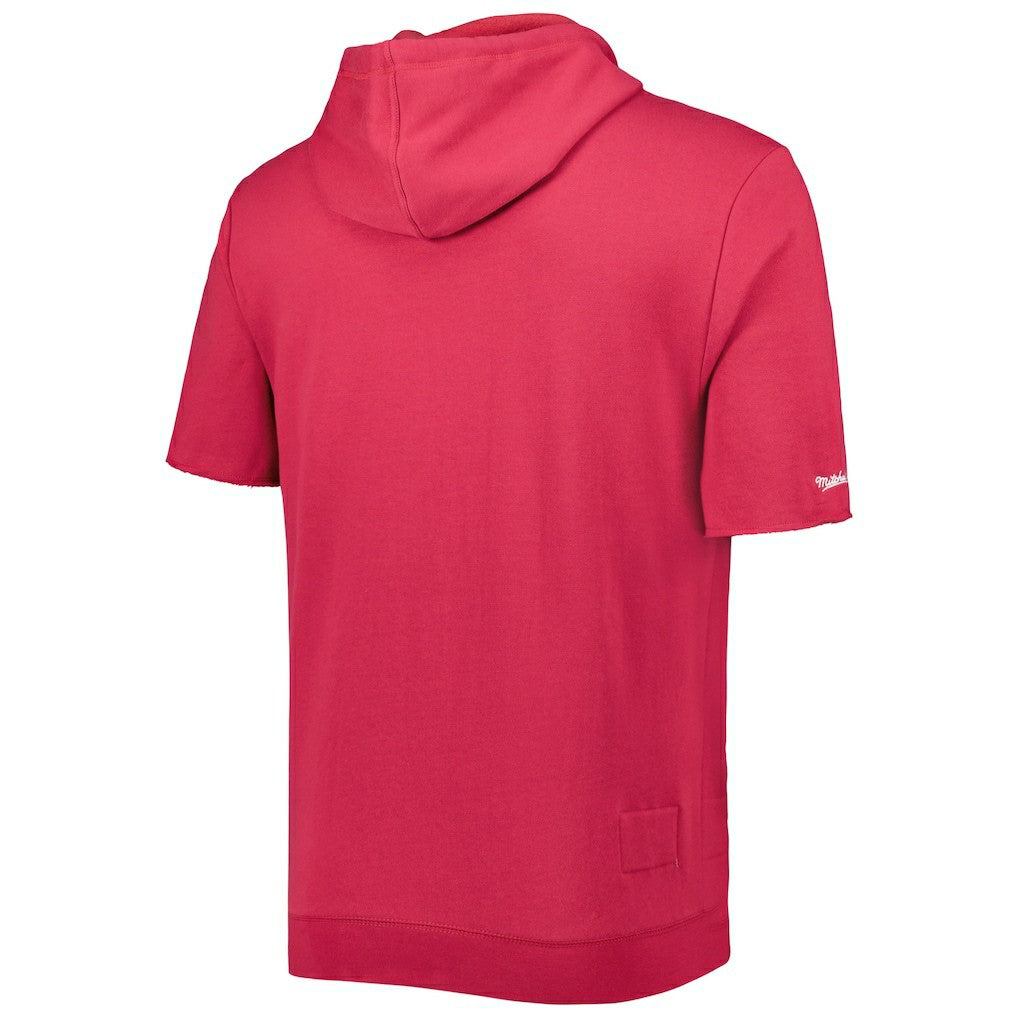 Arizona Cardinals Washed Short Sleeve Pullover Hoodie Cardinal