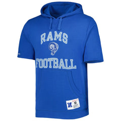 Los Angeles Rams Washed Short Sleeve Pullover Hoodie Royal