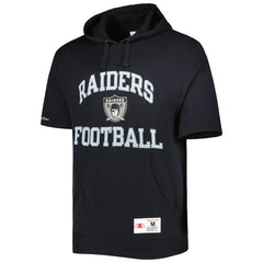 Las Vegas Raiders Washed Short Sleeve Pullover Hoodie Black