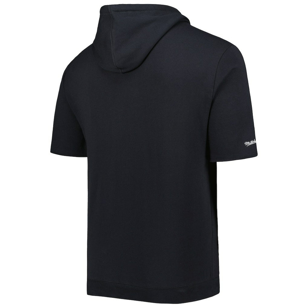 Las Vegas Raiders Washed Short Sleeve Pullover Hoodie Black