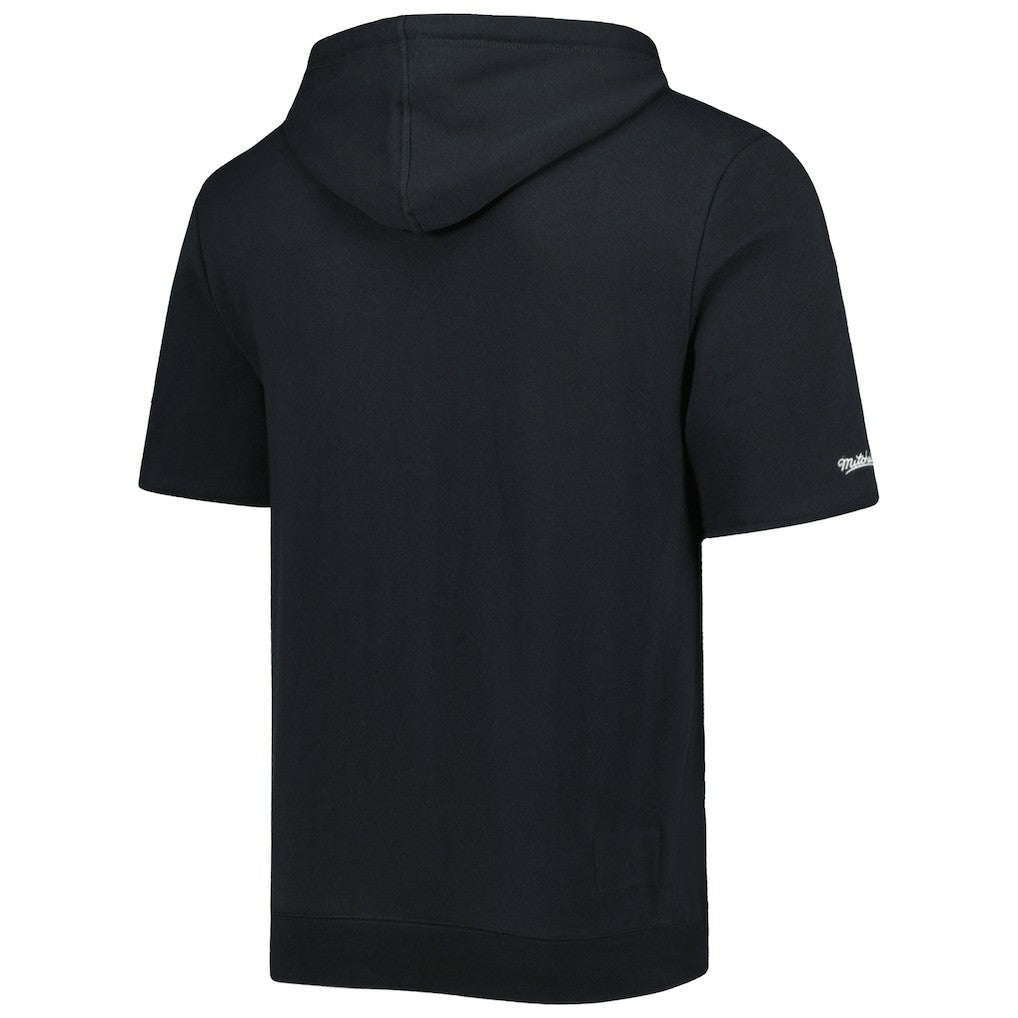 Pittsburgh Steelers Washed Short Sleeve Pullover Hoodie Black