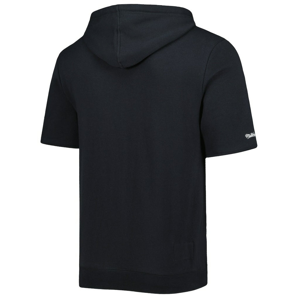 Pittsburgh Steelers Washed Short Sleeve Pullover Hoodie Black