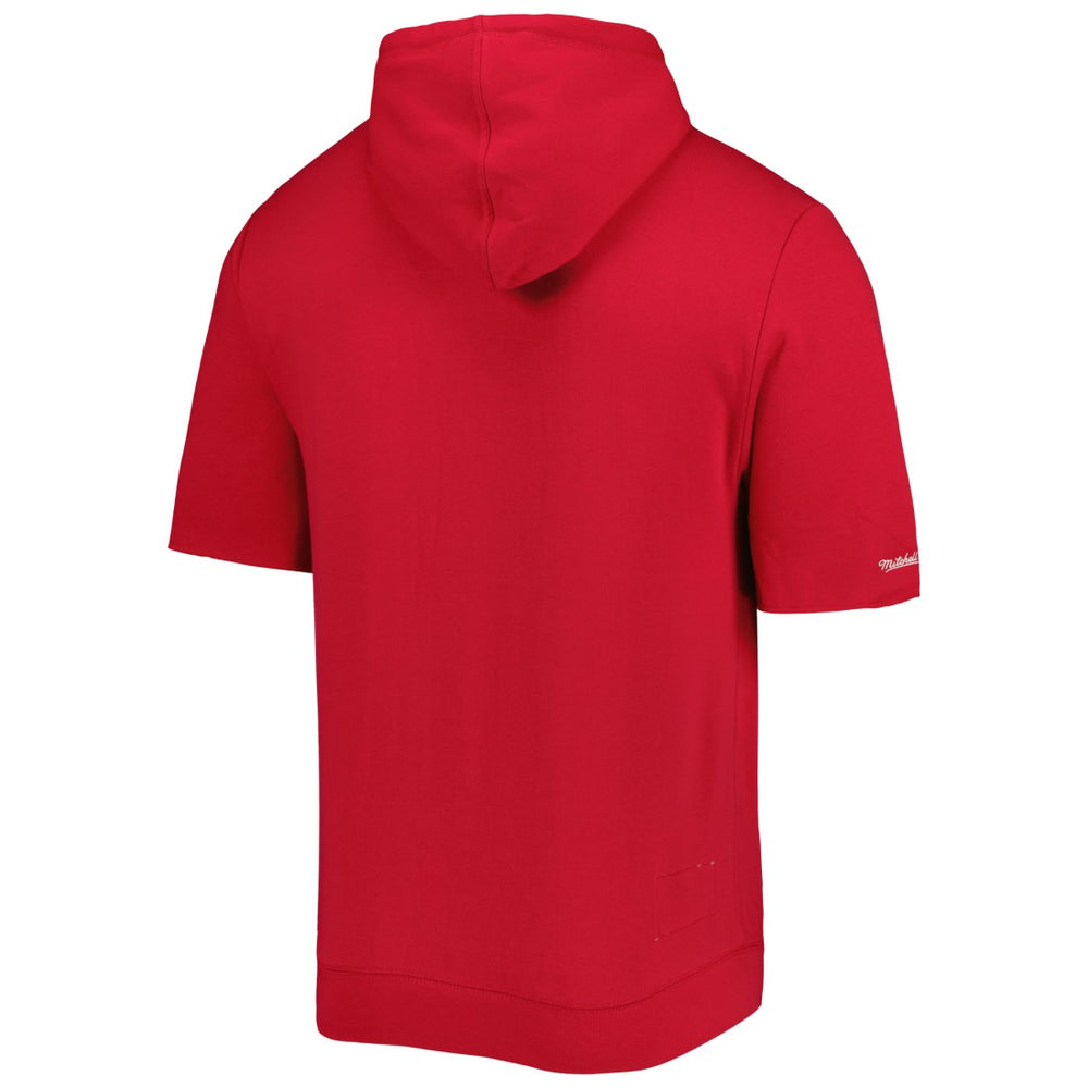 Tampa Bay Buccaneers Washed Short Sleeve Pullover Hoodie Scarlet