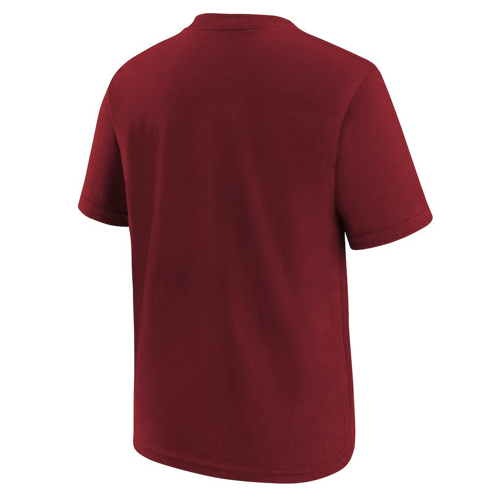 Washington Commanders Youth 90th Anniversary Logo T-Shirt Burgundy