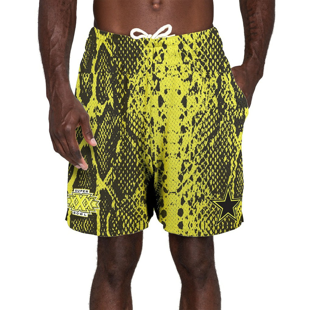 Dallas Cowboys New Era Super Bowl XXX Summer Pop Shorts Yellow