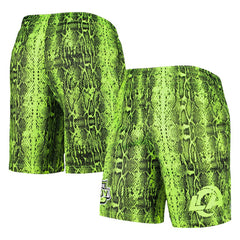 Los Angeles Rams New Era Summer Pop Shorts Neon Green