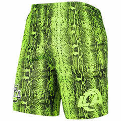 Los Angeles Rams New Era Summer Pop Shorts Neon Green