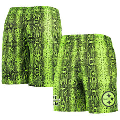 Pittsburgh Steelers New Era Summer Pop Shorts Neon Green