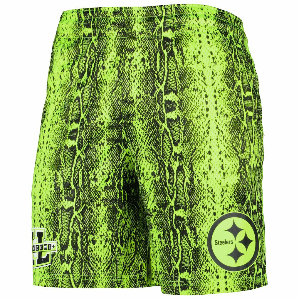 Pittsburgh Steelers New Era Summer Pop Shorts Neon Green