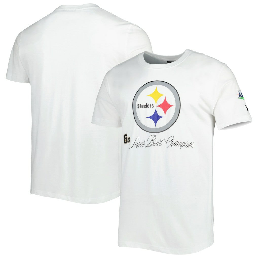 Pittsburgh Steelers New Era Historic Champs T-Shirt White