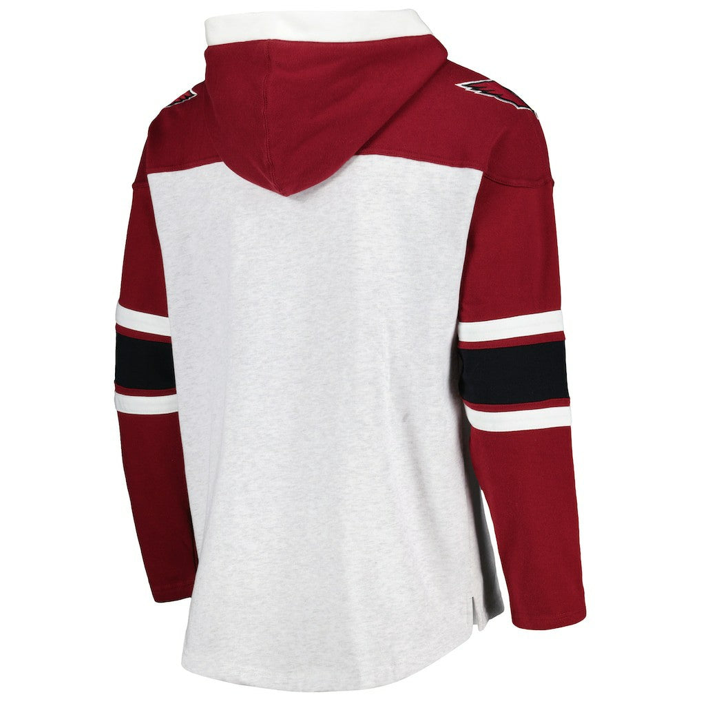 Arizona Cardinals '47 Gridiron Lace-Up Pullover Hoodie Heather Gray