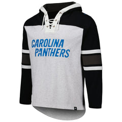 Carolina Panthers '47 Gridiron Lace-Up Pullover Hoodie Heather Gray