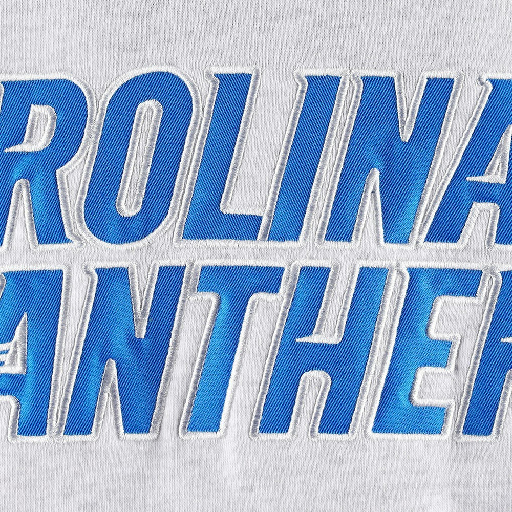 Carolina Panthers '47 Gridiron Lace-Up Pullover Hoodie Heather Gray