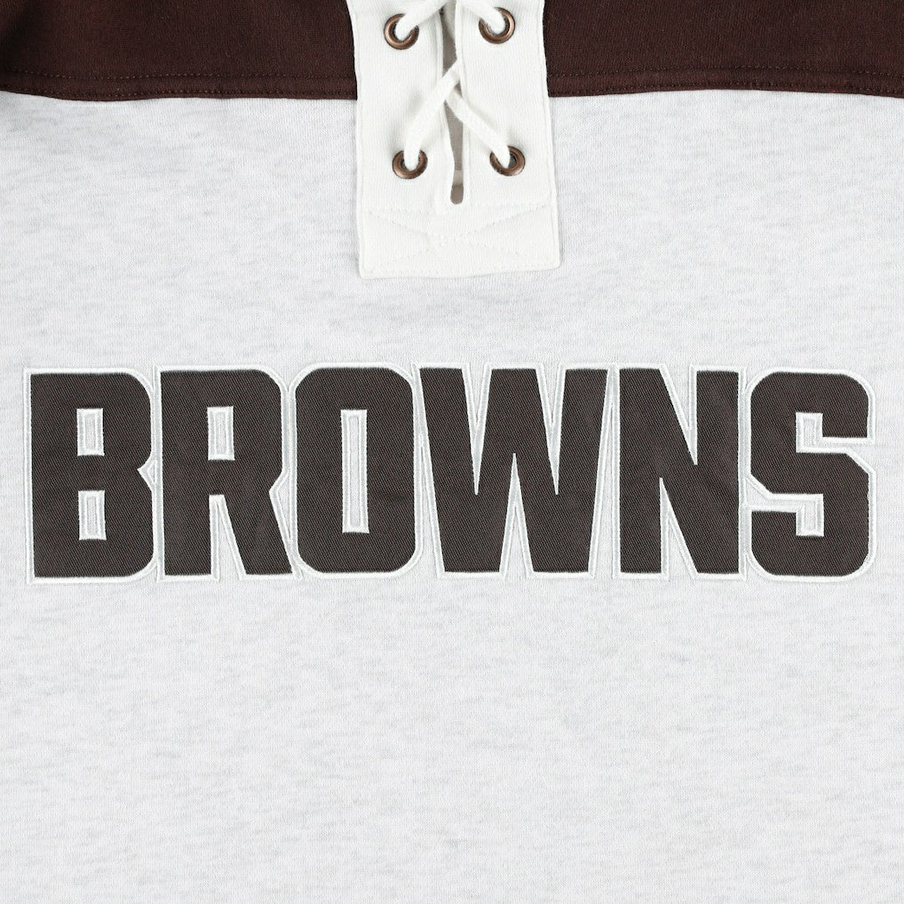 Cleveland Browns '47 Gridiron Lace-Up Pullover Hoodie Heather Gray