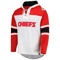 Kansas City Chiefs '47 Gridiron Lace-Up Pullover Hoodie Heather Gray