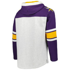 Minnesota Vikings '47 Gridiron Lace-Up Pullover Hoodie Heather Gray